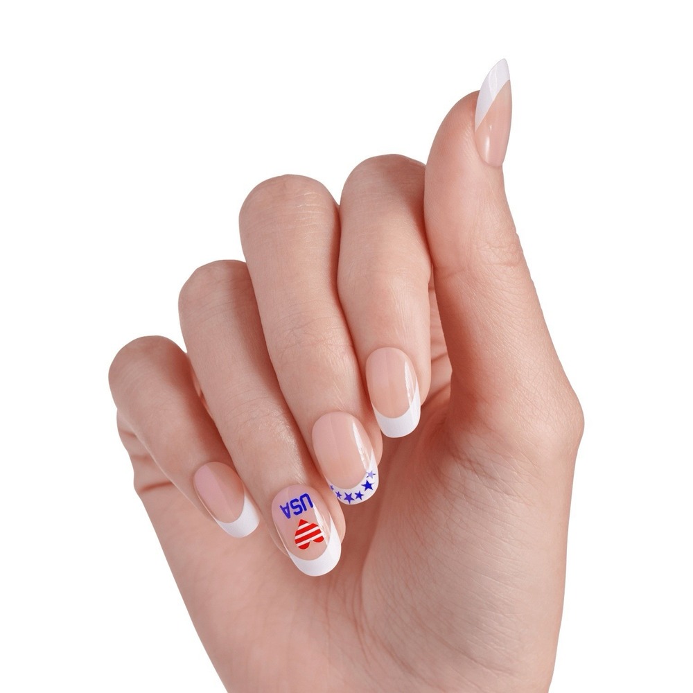 2 x KISS Voguish Fantasy Patriotic Glue-On Summer Nails, Stars 28 Pcs Each - Picture 4 of 8